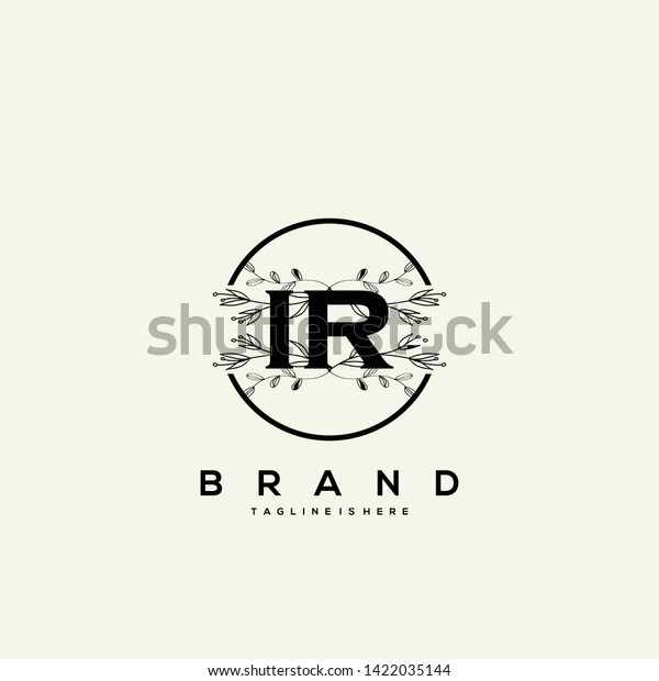 Flower Initial Letter Ir Logo Design Abstract Signs Symbols