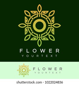 flower initial Letter O Logo design