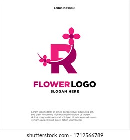 flor carta inicial Diseño del logotipo R
