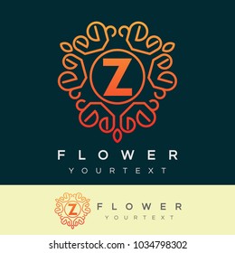flower initial Letter Z Logo design