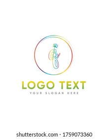 Flower initial lowercase letter type Q fresh logo template, vector logo for business and company identity 