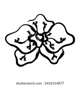 Vector de pincel de tinta floral
