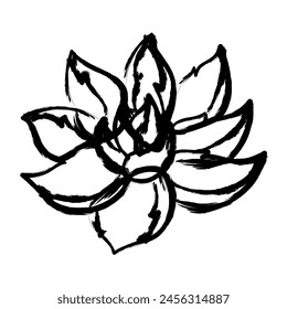 Vector de pincel de tinta floral
