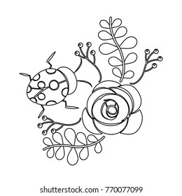 flower and insect icon image 