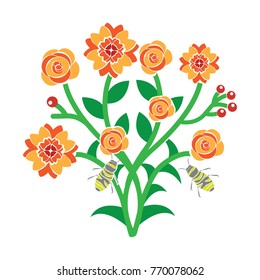 flower and insect icon image 