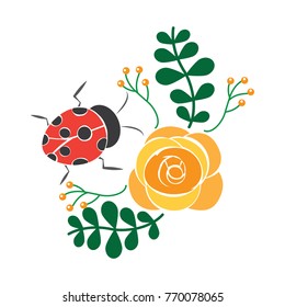 flower and insect icon image 
