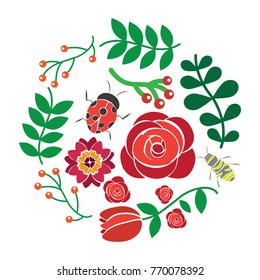 flower and insect icon image 