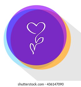 flower. Internet template. Vector icon.