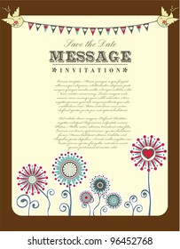 flower invitation card