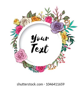 flower invitation card flower background