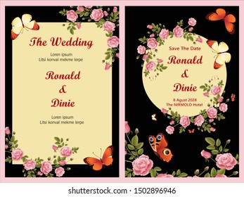 flower invitation design with a luxurious appearance