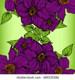 Flower invitation, save the date card template, abstract elegant pattern vector design editable. Hand drawn background. Floral design