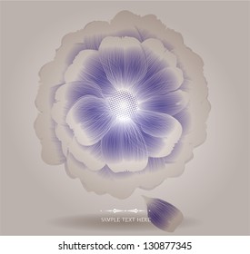 flower invitation, sepia effect
