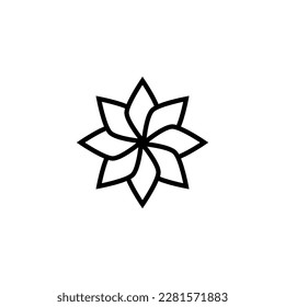 Flower Isolated Line Icon. Editable stroke. It can be used for websites, stores, banners, fliers