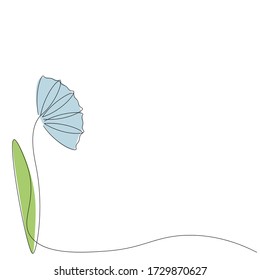 Flower isolated on white background. Vector illustration