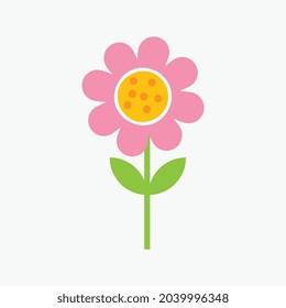 Flower isolated on white background. colorful floral icons. Flower in flat design style. Vector Illustration