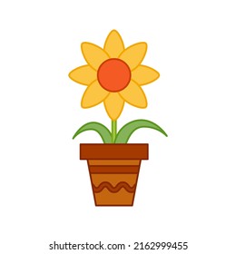 Flower isolated on white background. Vector illustration