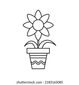 Flor aislada en el fondo blanco. Ilustración del vector
