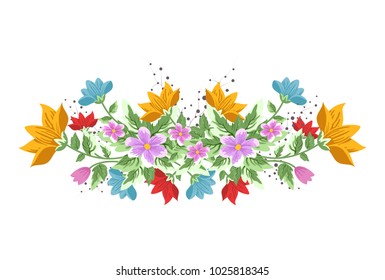 Flower isolated on white background.Modern design for t-shirt,print material,cloth and textile.Flower for invite and wedding card,wallpaper,poster,greeting card.Creative trendy art,vector illustration