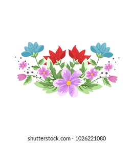 Flower isolated on white background.Modern design for t-shirt,print material,cloth and textile.Flower for invite and wedding card,wallpaper,poster,greeting card.Creative trendy art,vector illustration