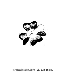 Flor aislada en blanco, flor y Vector de la planta de la hoja
