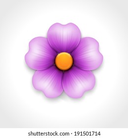 Flower isolated on white vector illustration