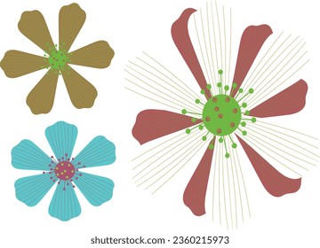 flower isolated vector design. one flower. flowers design.  beautiful flower symbol, flower vector