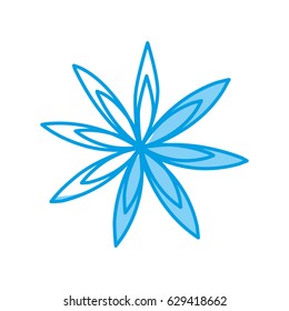 Flower isolated vector icon