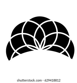 Flower isolated vector icon