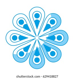 Flower isolated vector icon