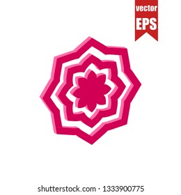 Flower isometric icon.Vector illustration.