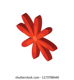 Flower isometric left top view 3D icon