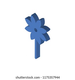 Flower isometric left top view 3D icon