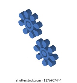 Flower isometric left top view 3D icon