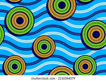 Flower ivy Images,, Ethnic Pattern of african textile art, Hawaii abstract circle, line and point image background, fashion artwork for print, vector file eps10.