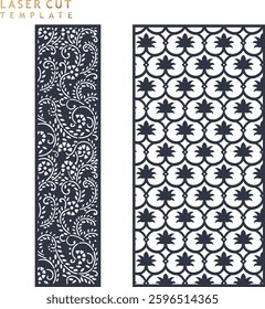 Flower jali work for wood and steel laser cutting