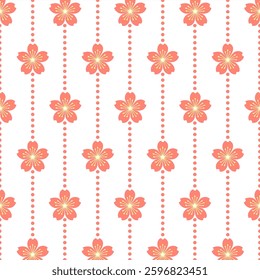 Flower japanese seamless pattern, background seamless