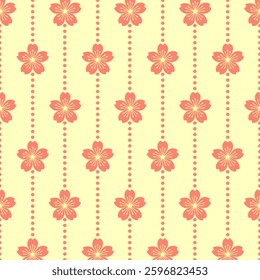 Flower japanese seamless pattern, background seamless