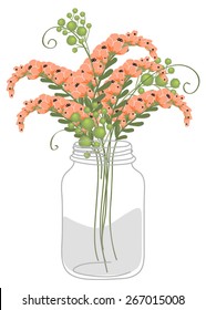 Flower In Jars