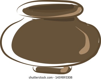 Flower jug, illustration, vector on white background.