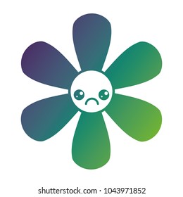 flower kawaii cartoon botanical icon gradient color