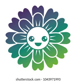 flower kawaii cartoon cute petals gradient color