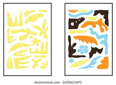 Flor criança lápis lápis lápis vetor. Fundo de flor infantil. Animada ilustração de desenho de criança. Flor bonito simples doodle arte. Verão design de surf vintage