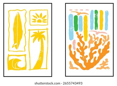 Blume Kind Buntstift Bleistift Vektor. Kinderfloraler Hintergrund. Fröhlich l Kind Zeichnung Illustration. Niedliche Blume einfache doodle art. Sommer surfen design