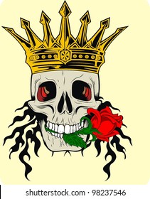 flower king skull