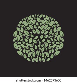 flower / Label logo design vector