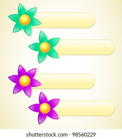 Flower Labels with place for your text