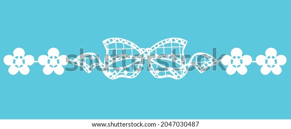 Flower and lace\
ornament. Vector\
illustration.