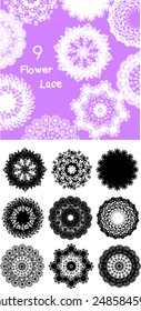 Flower lace silhouette