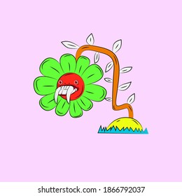 flower, laughing out loud, streetwear or t-shirt design